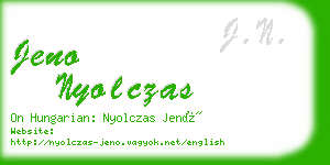 jeno nyolczas business card